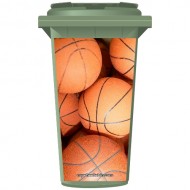 Basketballs Wheelie Bin Sticker Panel